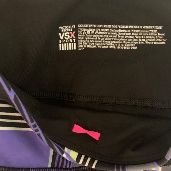 Victorias Secret VSX Sport Knockout Geometric Legging Size XS - Picture 3 of 3